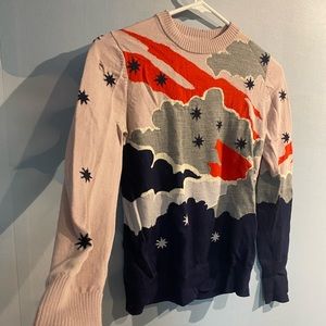 Temperley London Star Print Cropped Sweater